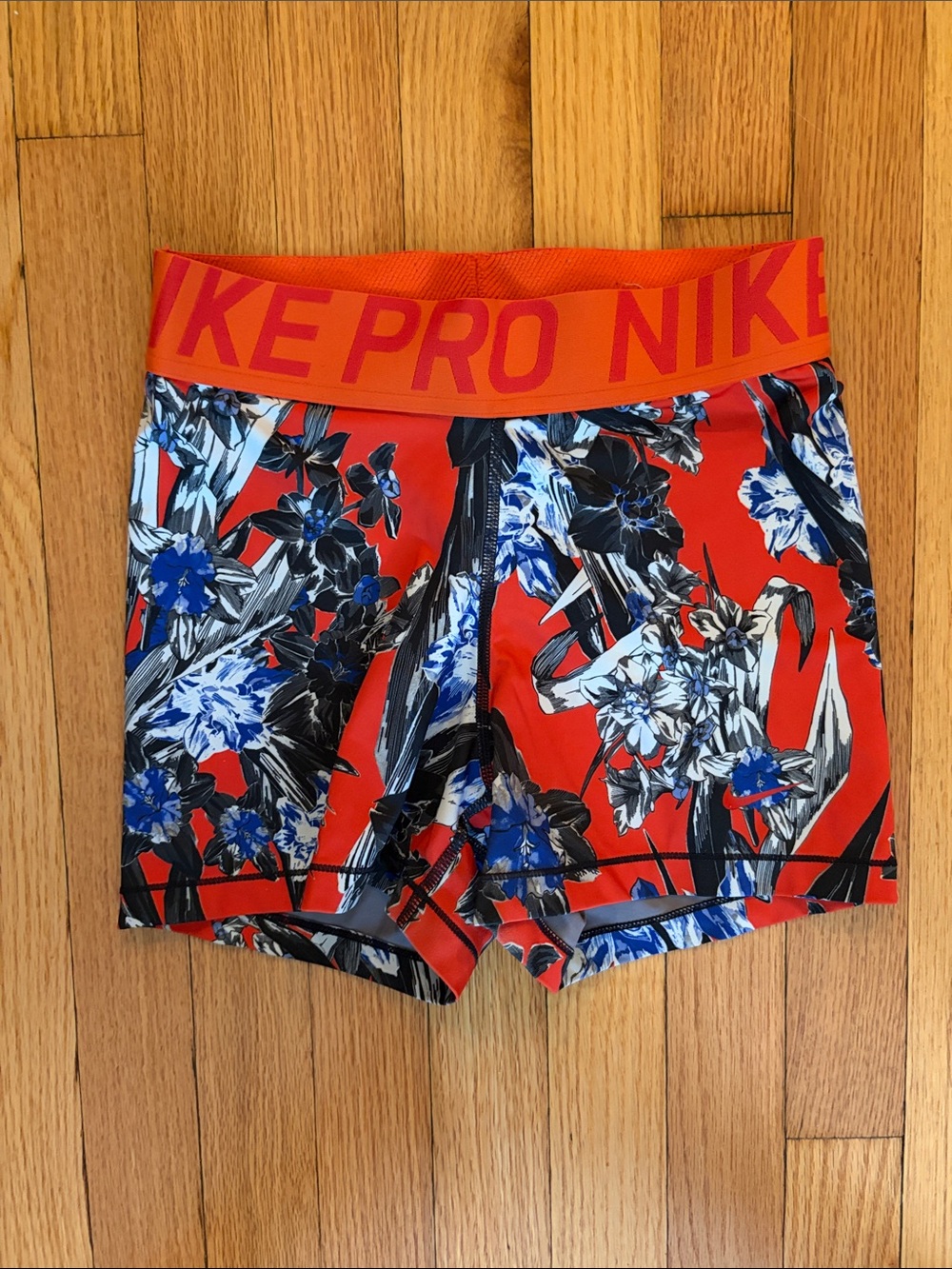 Nike Pro Women's Red Floral Shorts